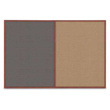 United Visual Products Slim Style Indoor Enclosed Corkboard, 42 UVRDS42SBH-GOLD-PUMICE